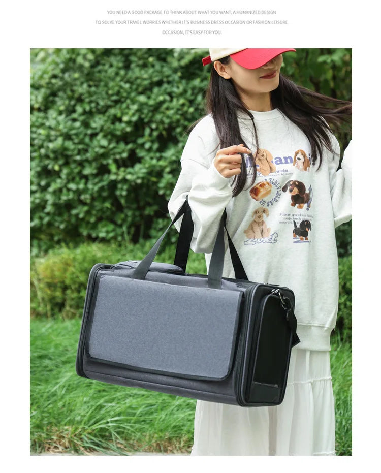 Premium Large Capacity Travel Bag for Cats, Dogs & Rabbits