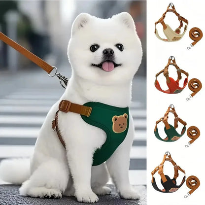 Adjustable Reflective Pet Harness & Leash Set