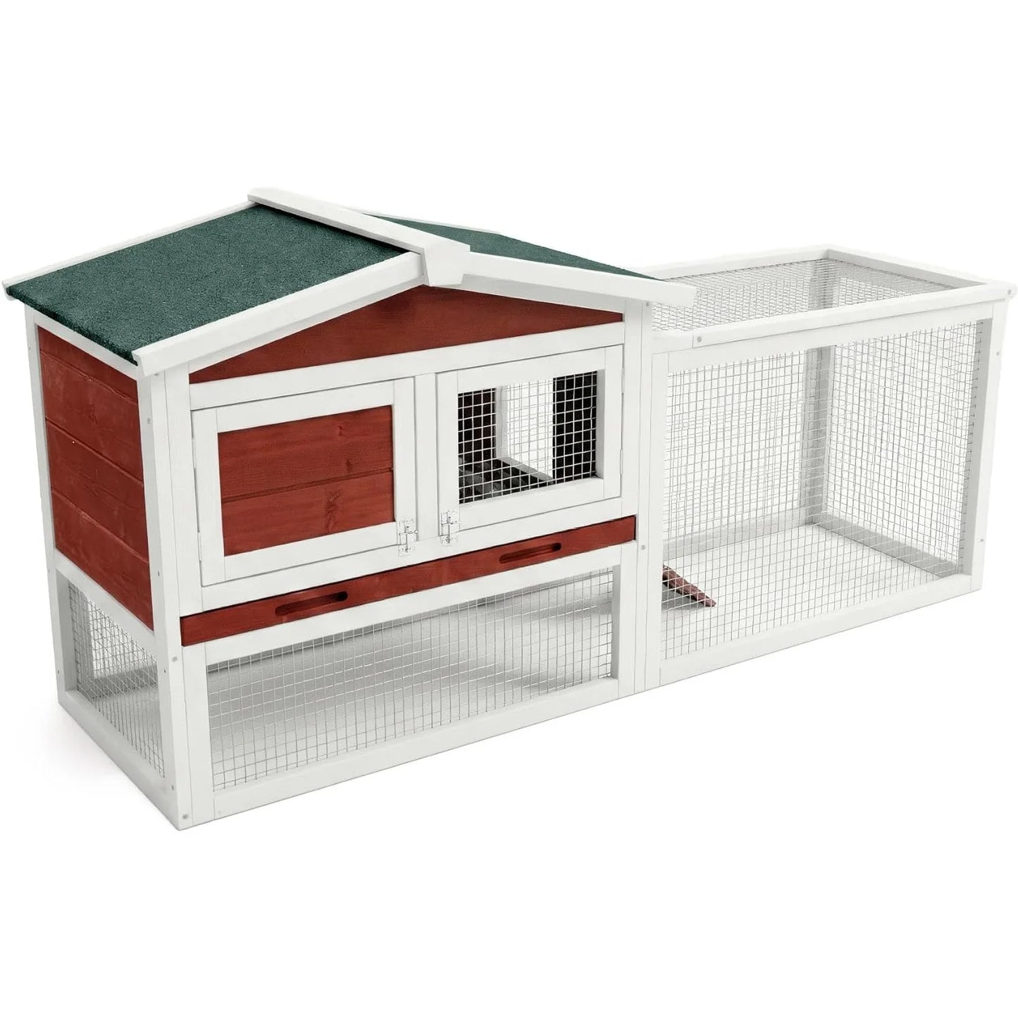 2-Story Wooden Rabbit & Small Animal Hutch