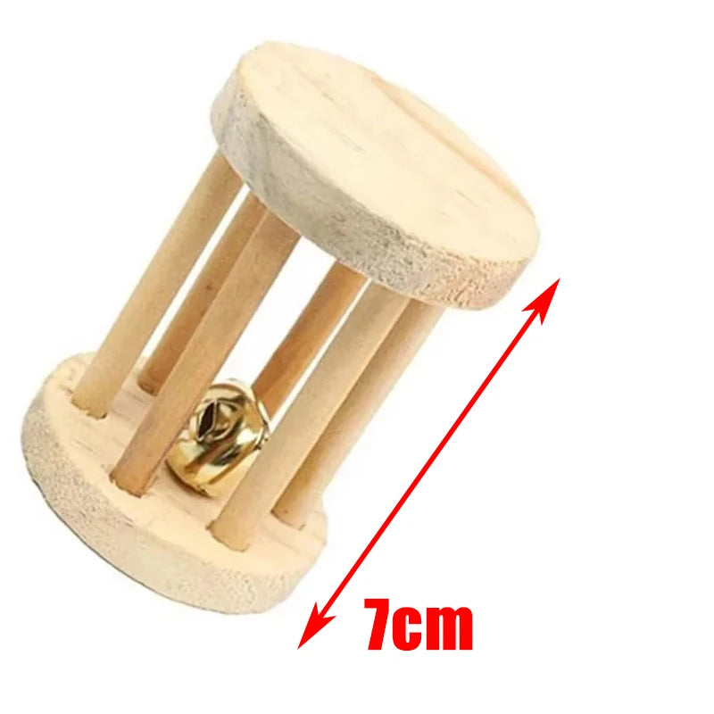 Wooden Rabbit Chew Toys – Natural Dental Roller Set