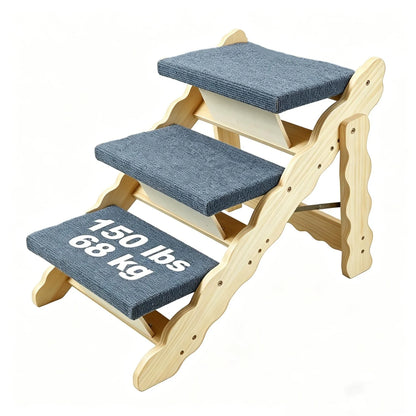 2-in-1 Wooden Dog Stairs & Ramp