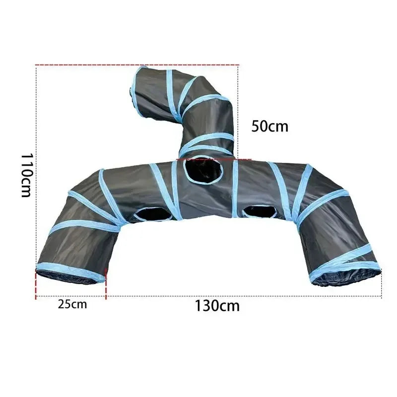 Foldable Pet Tunnel Toy – Interactive Play Tube for Cats & Rabbits