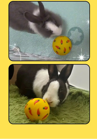 Natural Rattan Rabbit Treat Ball – Chew & Puzzle Enrichment Toy